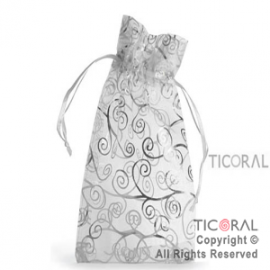 BOLSA ORGANZA BLANCO 13X20 ARABESCO HS3967-1 x 1